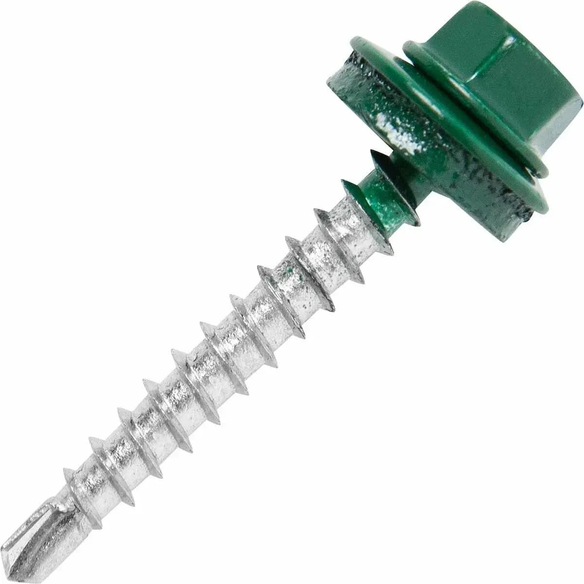Кровельный саморез зелёный
