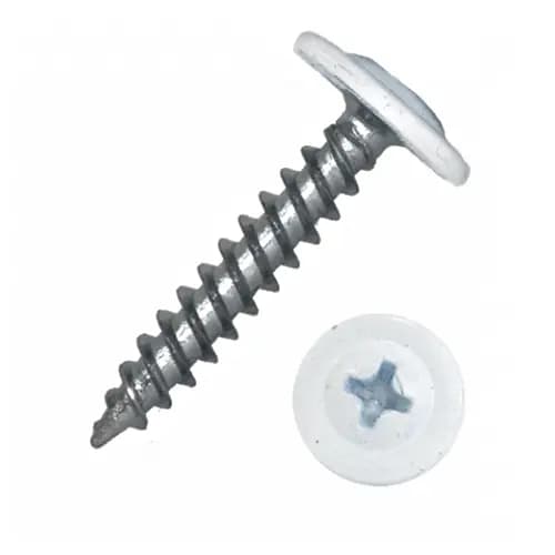 Саморез прессшайба белый (19мм)