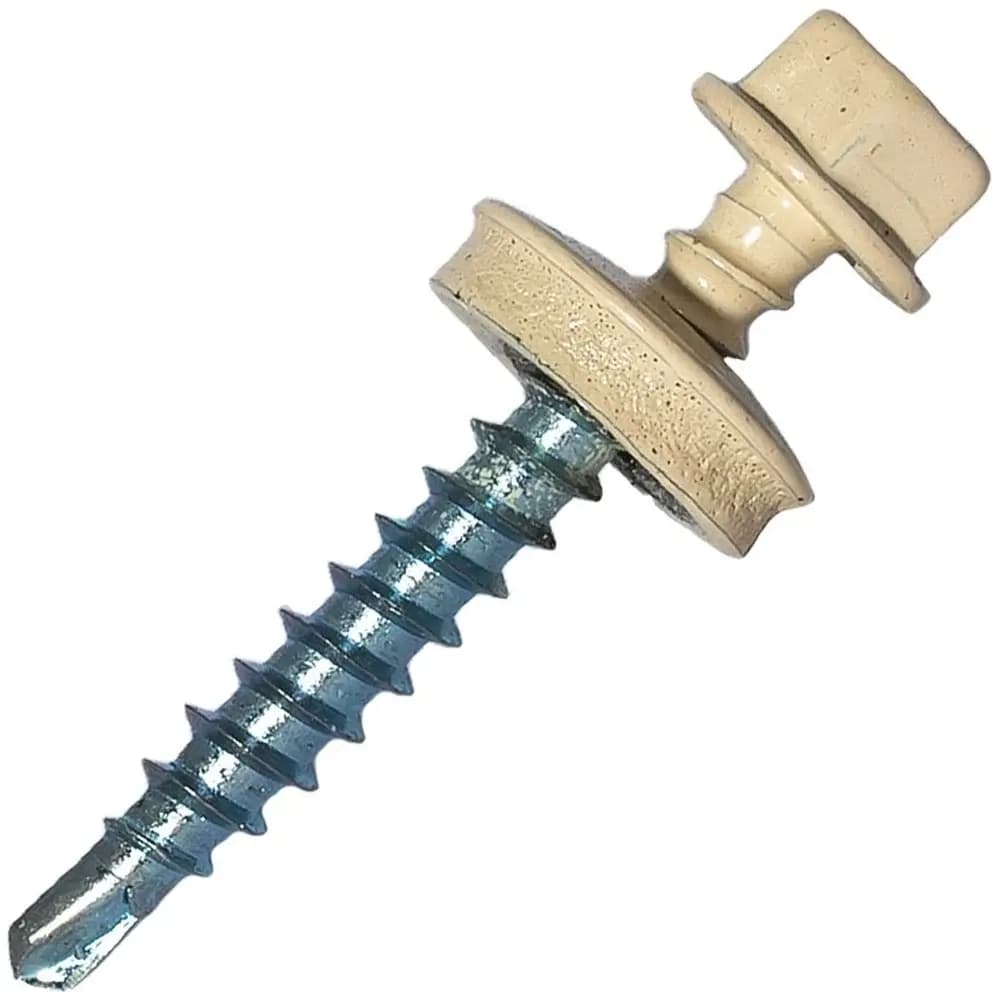 Кровельный саморез слоновая кость